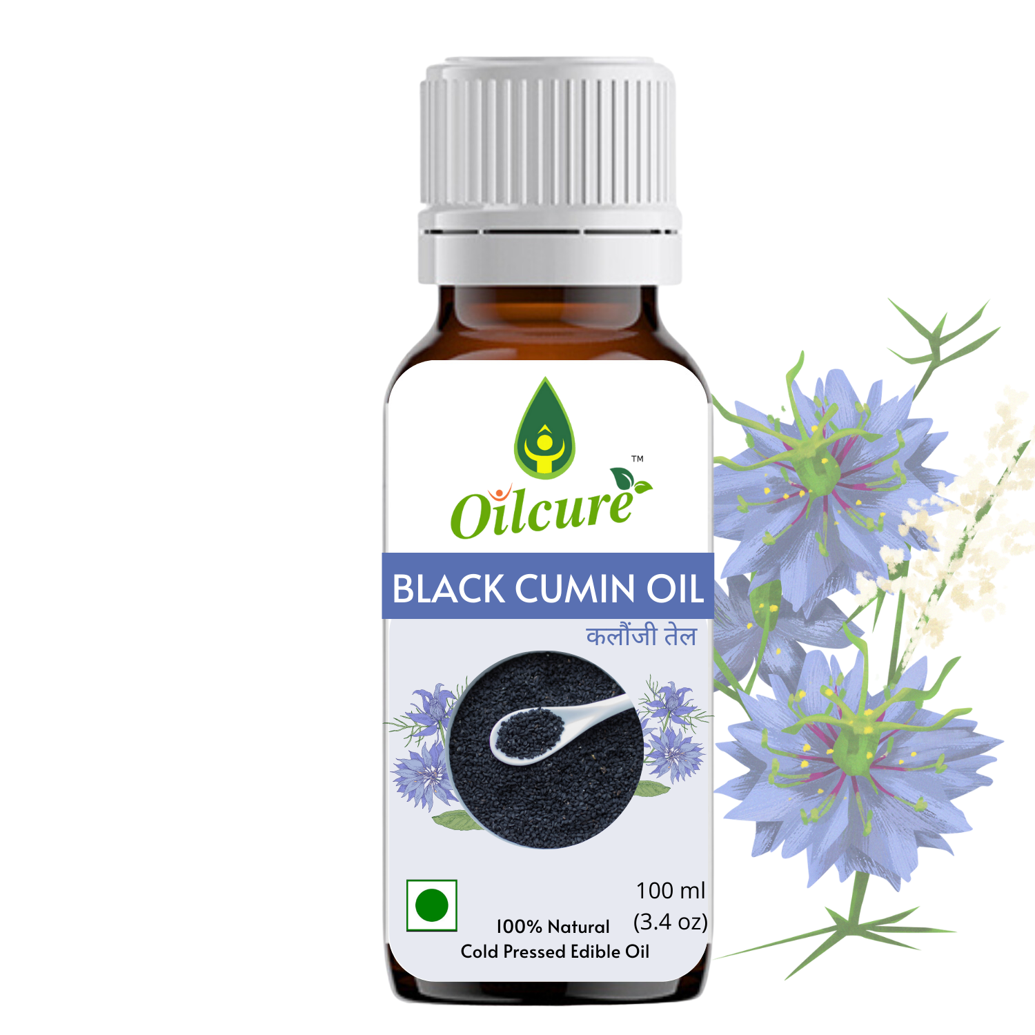 Oilcure Kalonji (Black Cumin) Oil Cold Pressed -100 ml