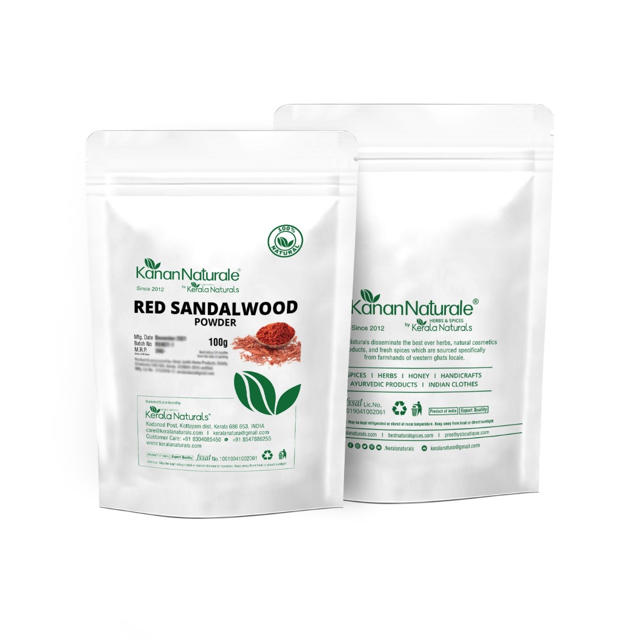 Kerala Naturals Red sandalwood Powder 100g