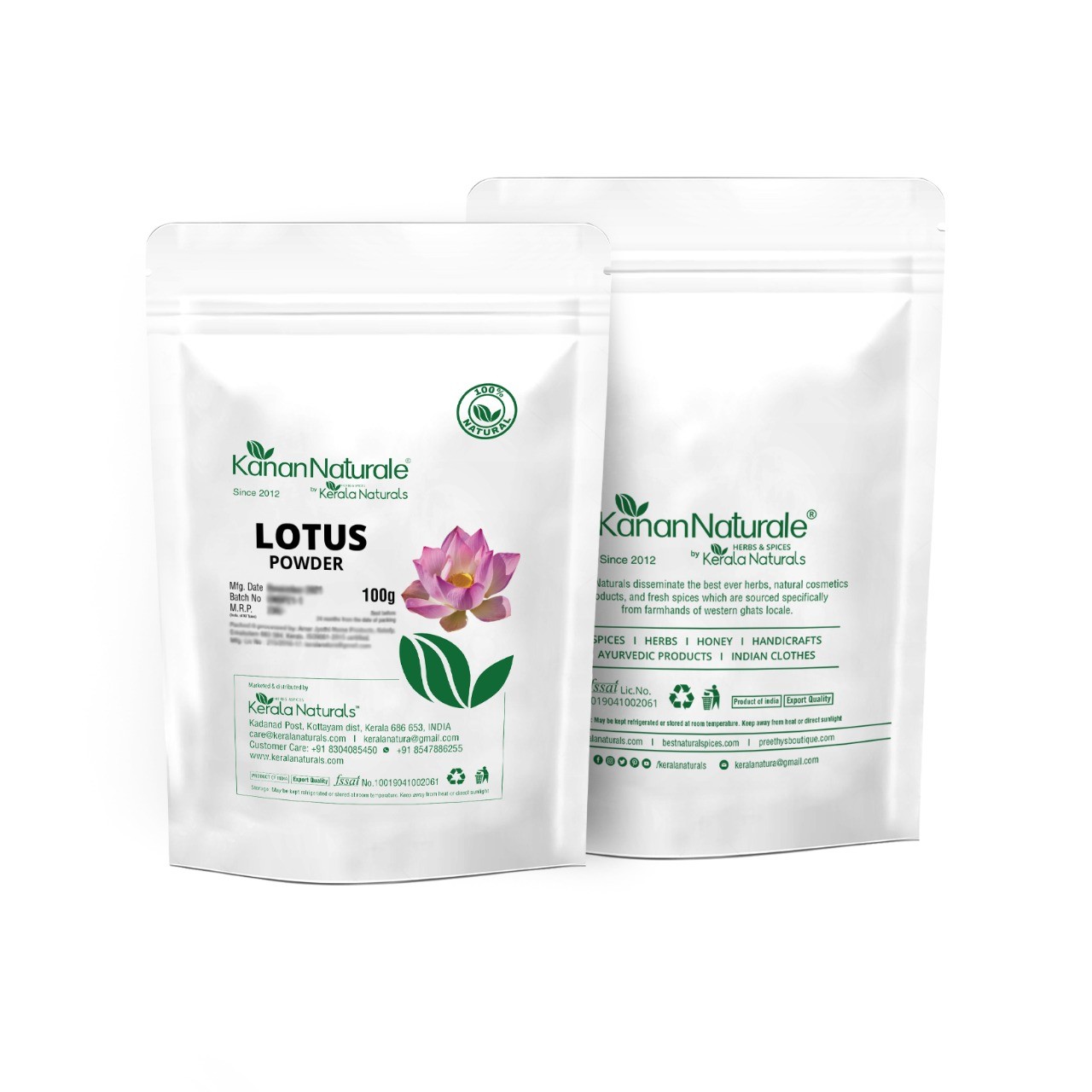 Kerala Naturals Lotus Powder  2 * 100gm
