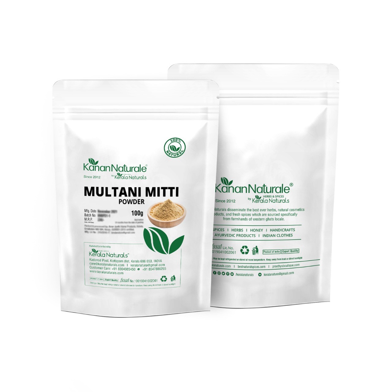 Kerala Naturals Multani mitti powder 2 * 100gm