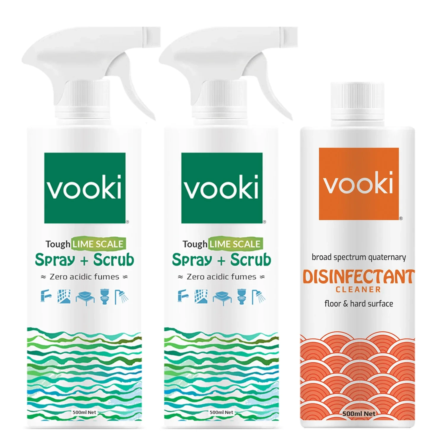 Tough Limescale - Spray + Scrub (2nos) and Disinfectant Cleaner (1no) | Combo